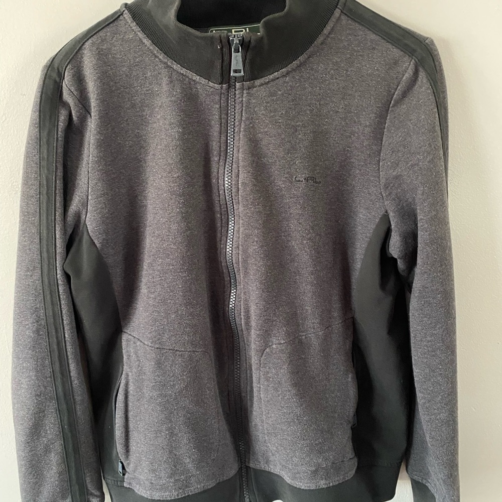 Ralph Lauren Active Gray and Black full zip women’s sweatshirt size large
